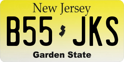 NJ license plate B55JKS