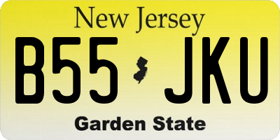NJ license plate B55JKU