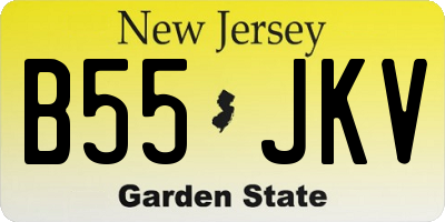 NJ license plate B55JKV
