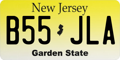 NJ license plate B55JLA