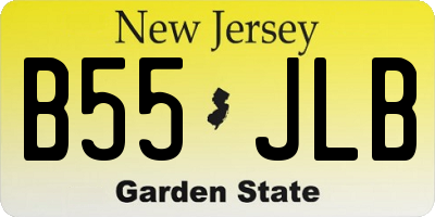 NJ license plate B55JLB