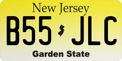 NJ license plate B55JLC