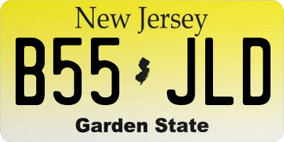 NJ license plate B55JLD