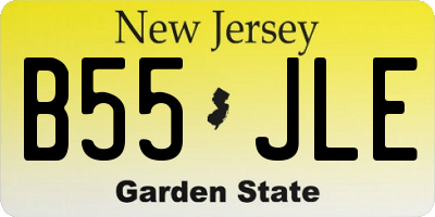 NJ license plate B55JLE