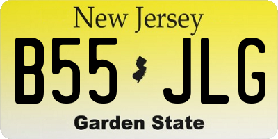 NJ license plate B55JLG