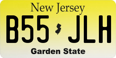 NJ license plate B55JLH