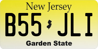 NJ license plate B55JLI
