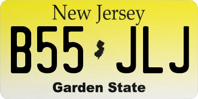 NJ license plate B55JLJ