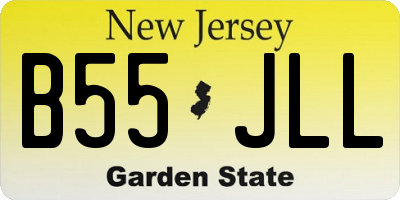 NJ license plate B55JLL