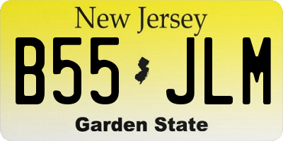 NJ license plate B55JLM