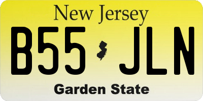 NJ license plate B55JLN