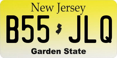 NJ license plate B55JLQ