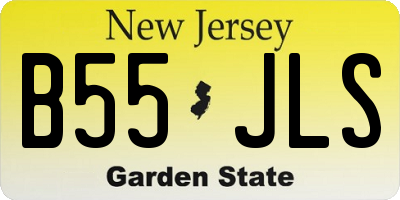 NJ license plate B55JLS
