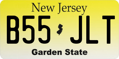 NJ license plate B55JLT