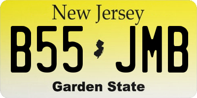 NJ license plate B55JMB