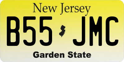 NJ license plate B55JMC