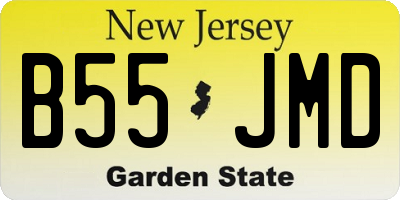 NJ license plate B55JMD