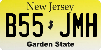 NJ license plate B55JMH