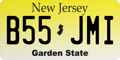 NJ license plate B55JMI