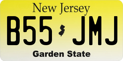 NJ license plate B55JMJ
