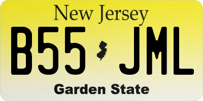 NJ license plate B55JML