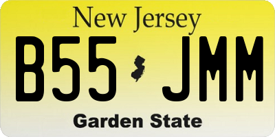 NJ license plate B55JMM