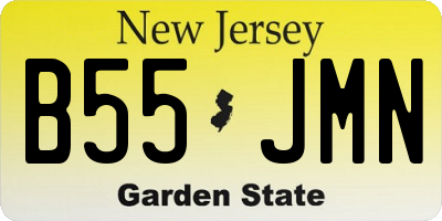 NJ license plate B55JMN