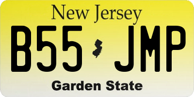 NJ license plate B55JMP
