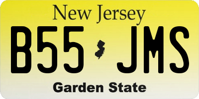 NJ license plate B55JMS
