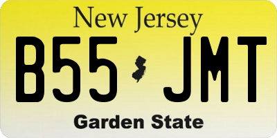 NJ license plate B55JMT