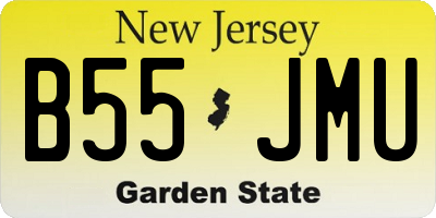 NJ license plate B55JMU