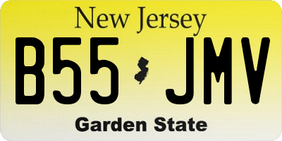 NJ license plate B55JMV