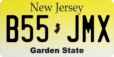 NJ license plate B55JMX