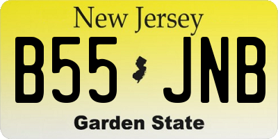 NJ license plate B55JNB