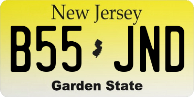 NJ license plate B55JND