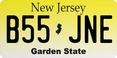 NJ license plate B55JNE