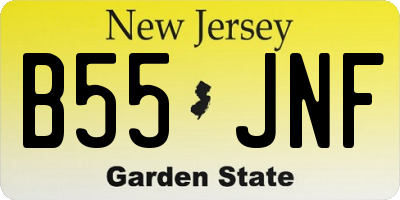 NJ license plate B55JNF