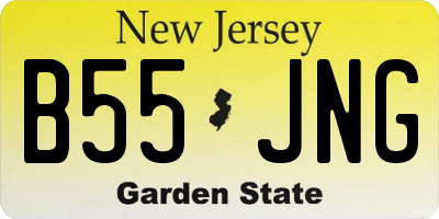 NJ license plate B55JNG