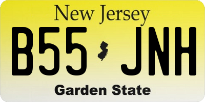 NJ license plate B55JNH