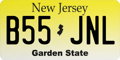NJ license plate B55JNL