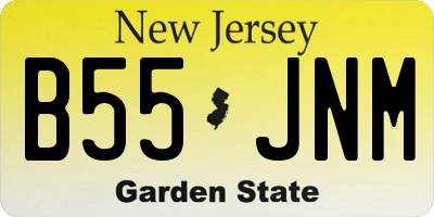 NJ license plate B55JNM