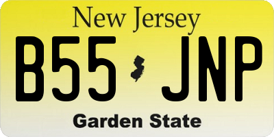 NJ license plate B55JNP