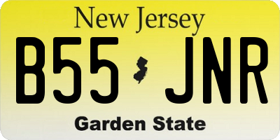 NJ license plate B55JNR