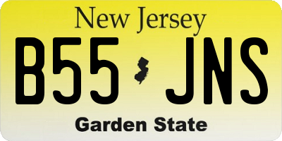 NJ license plate B55JNS