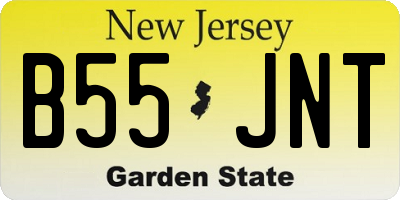 NJ license plate B55JNT