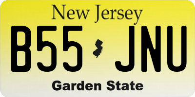 NJ license plate B55JNU