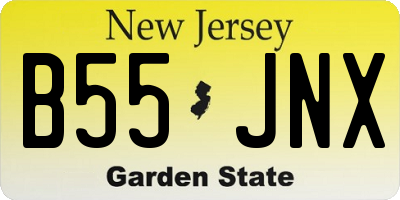 NJ license plate B55JNX