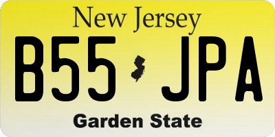 NJ license plate B55JPA