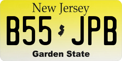 NJ license plate B55JPB
