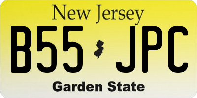 NJ license plate B55JPC